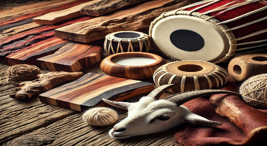 タブラはどんな材質で作られますか？